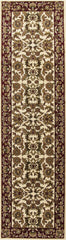 3'x5' Ivory Red Machine Woven Floral Traditional Indoor Area Rug