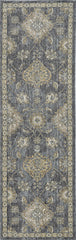 2' x 3' Slate Grey Vintage Wool Accent Rug