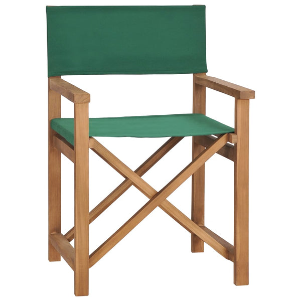 Director's Chair Solid Teak Wood Gray