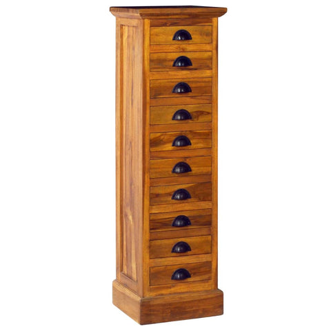 5-Drawer Cabinet 13.8"x11.8"x23.6" Solid Teak Wood