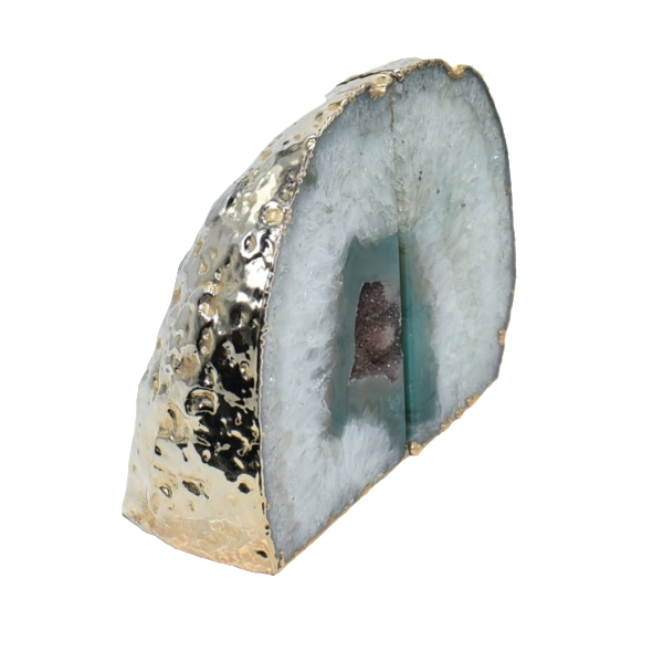 Agate Bookend Gold Electroplated Premium Quality
