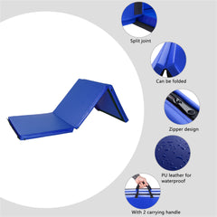 55"x24"x1.2" Tri-fold Gymnastics Yoga Mat with Hand Buckle